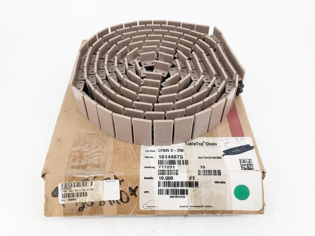 New Rexnord LF845 S-2IN TableTop Chain 10 FT. 10144875 81405863