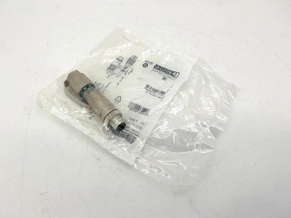 New Phoenix Contact SACC-M12MSD-4QO-SH-ETH Data Connector 4-Pin 1411066