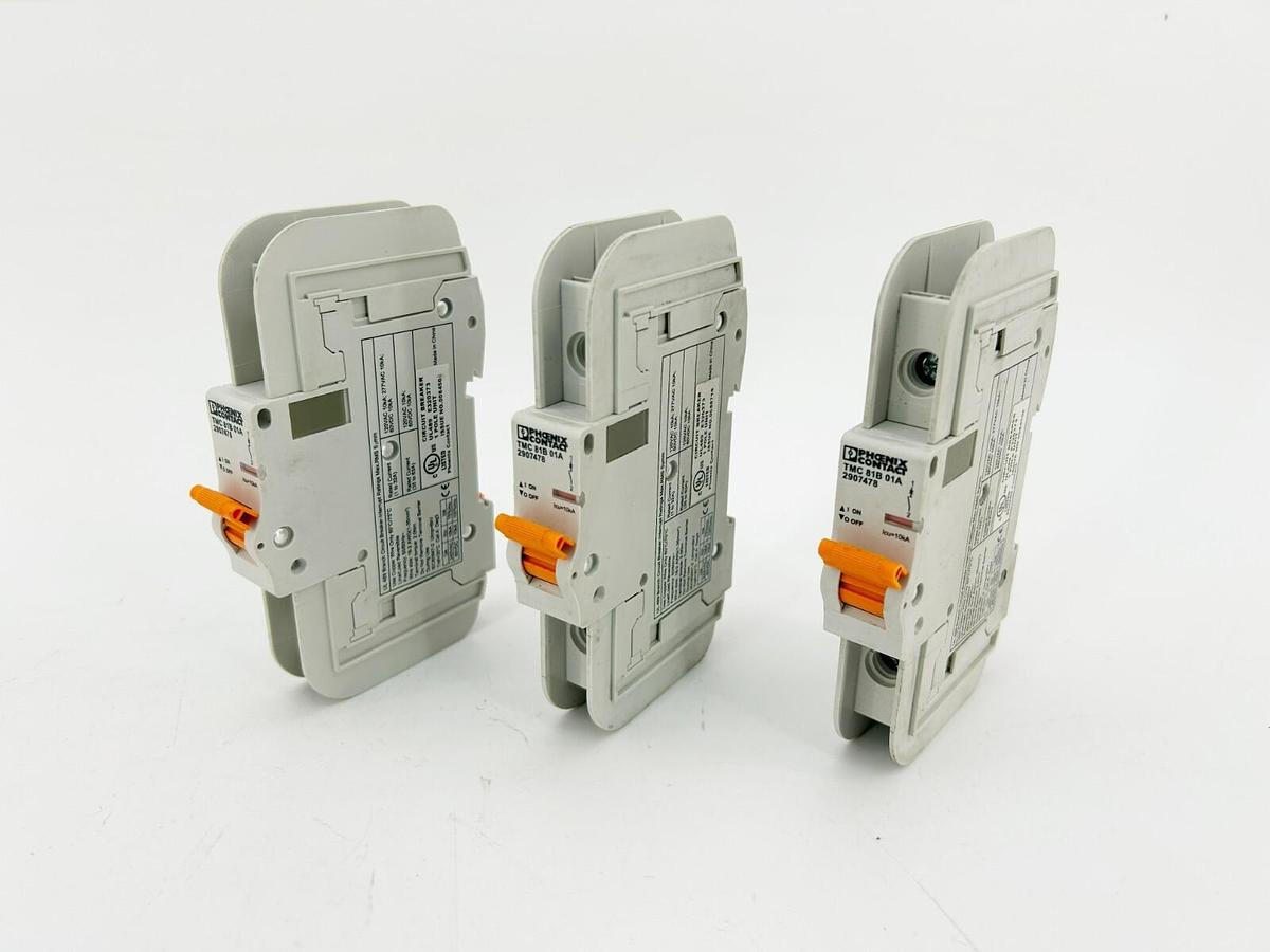 Lot of 3 New Phoenix Contact TMC 81B 01A Circuit Breakers 2907478