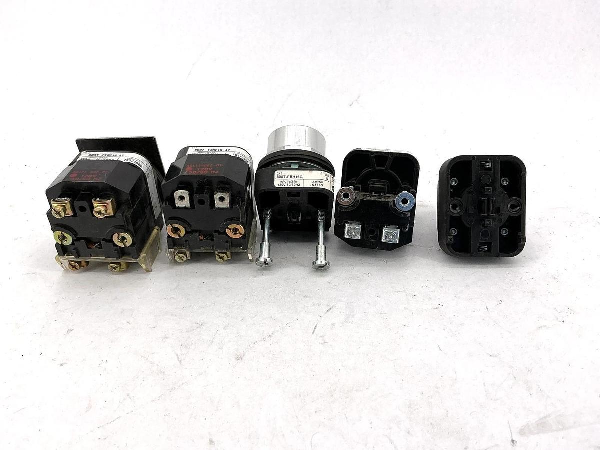 Used Lot of 5 Assorted Allen Bradley 800T Illuminated Pushbuttons