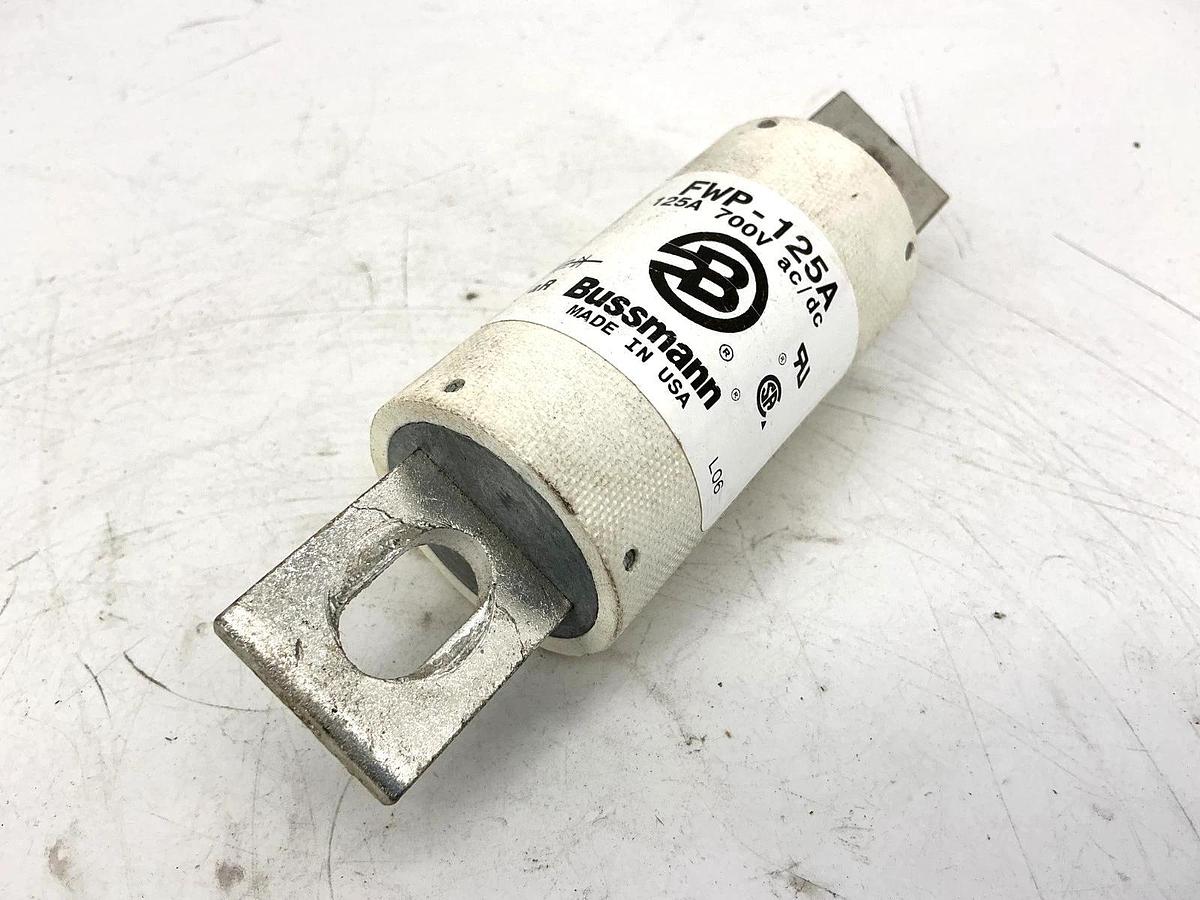Used Lot of 2 Bussmann FWP-125A Fuse 125A 700VAC/DC