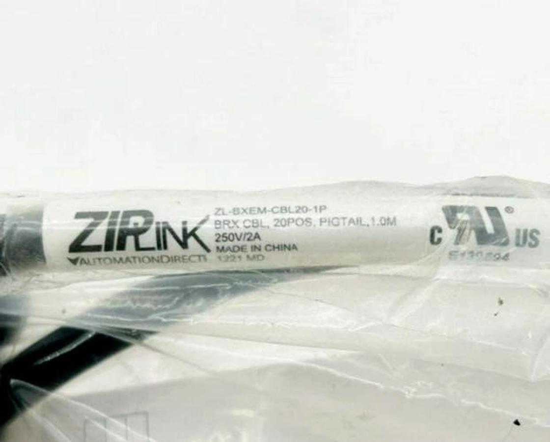New ZIPLink ZL-BXEMCBL20-1P Cable, 20-Pos, Pigtail, 1M, 250V/ 2A