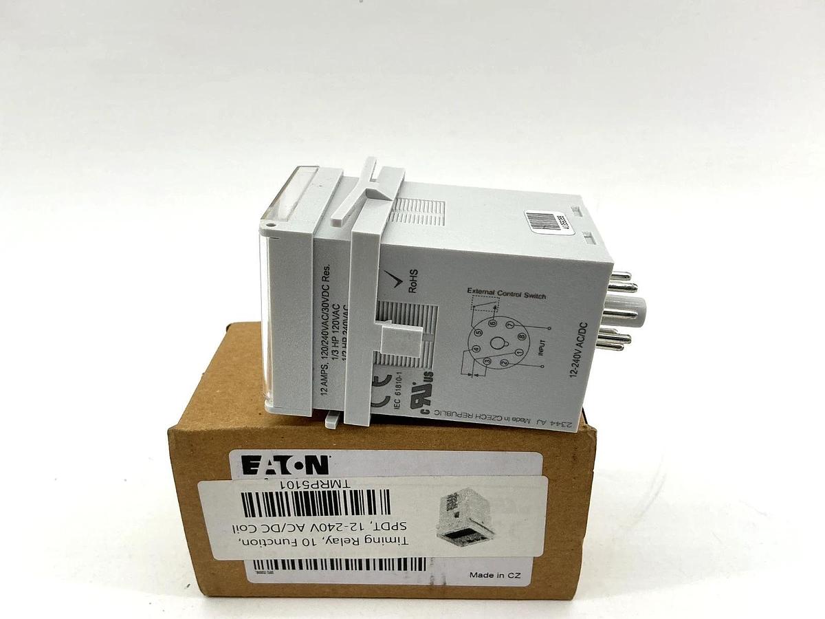 New Eaton TMRP5101 Timing Relay 10-Function 12-240V AC/DC Coil SPDT 8-Pin