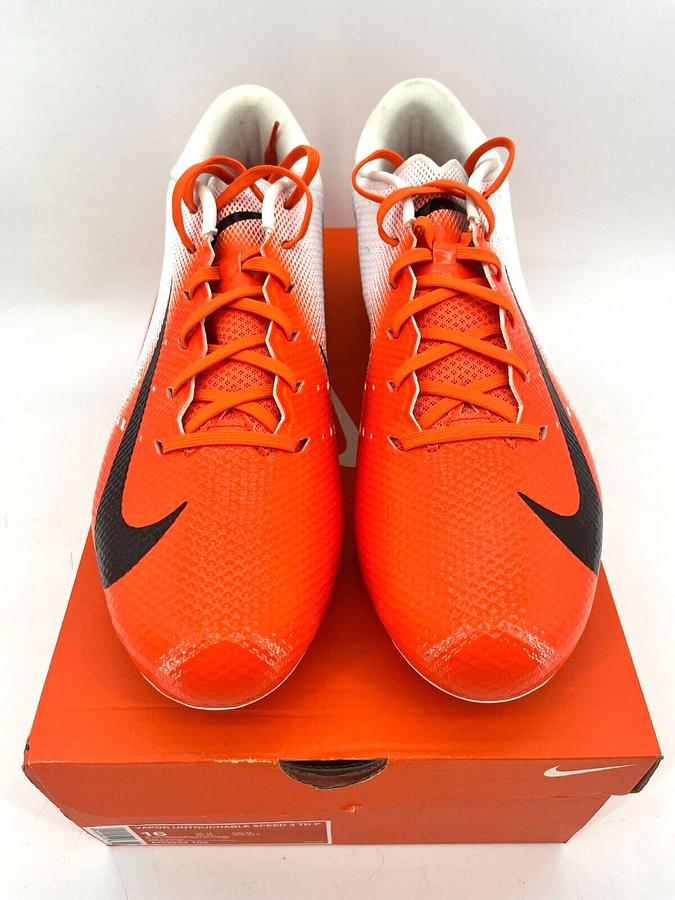 Nike Vapor Untouchable Speed 3 TD P White/Orange Size 16 OSU Beavers Cleats