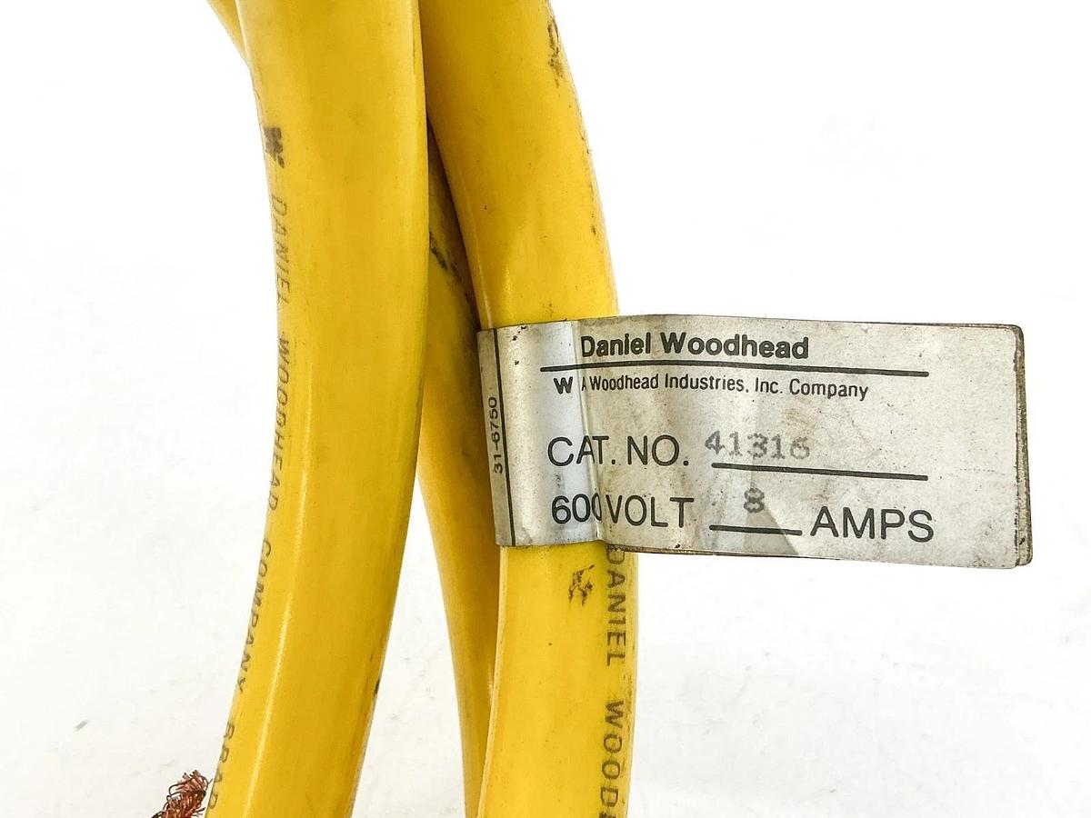 Used Daniel Woodhead 41316 Cordset 600V 8A 6 Wire