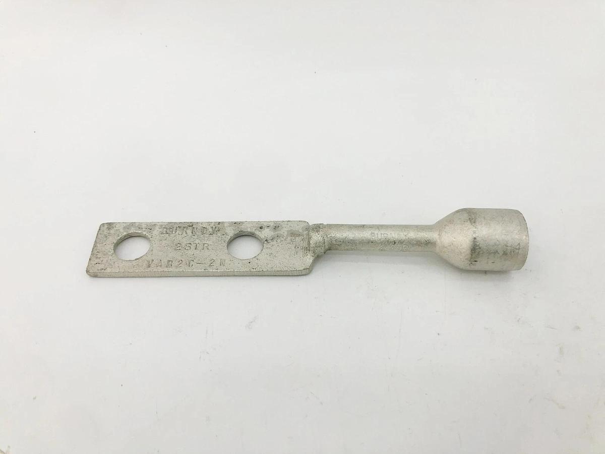New Burndy YAB2C-2LH75 Copper Hysealug 2 Pad Holes 2 Str 612804