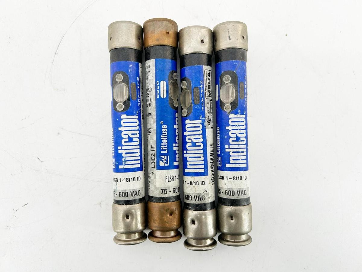 New Lot of 4 Littelfuse FLSR 1-8/10 ID Time Delay Fuse 75-600Vac