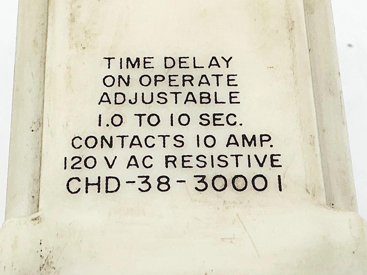 Used Potter Brumfield CHD-38-30001 Time Delay Adjustable Relay 1-10 Second 120V 10A