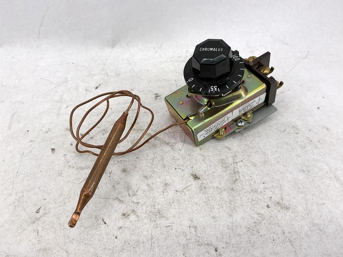 Used RobertShaw Chromalox 300-048518-012 D1/D18P Thermostat 0-100F 30A 120/277VAC