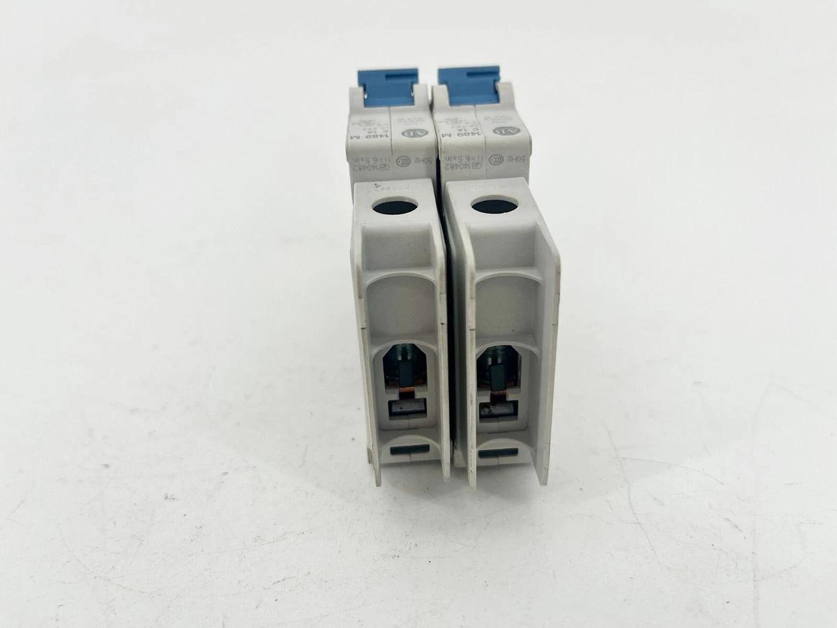 Used Lot of 2 Allen Bradley 1489-M1C010 Ser. D Miniature Circuit Breakers 1A 240V 1P