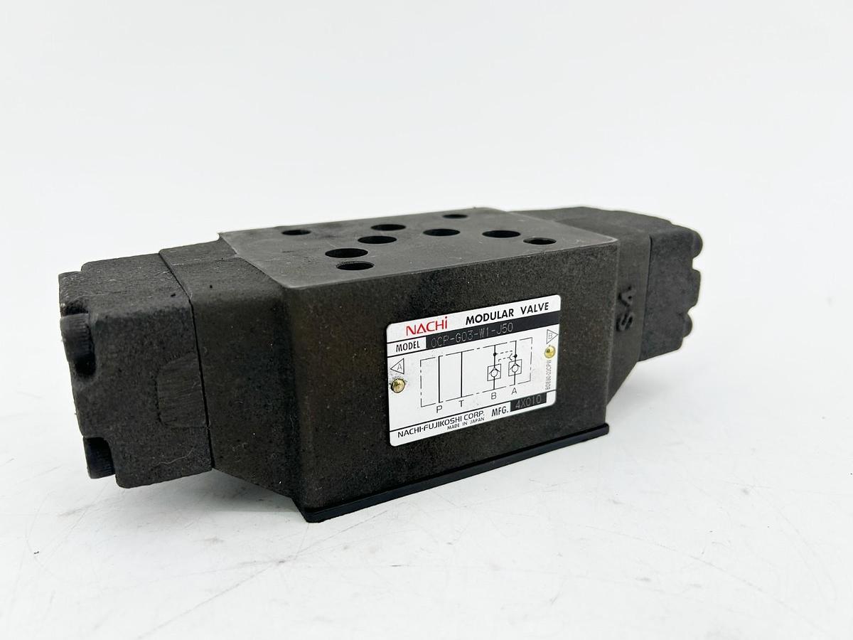 New Nachi OCP-G03-W1-J50 Flow Regulator Modular Valve BDE80-03CPW - No Box