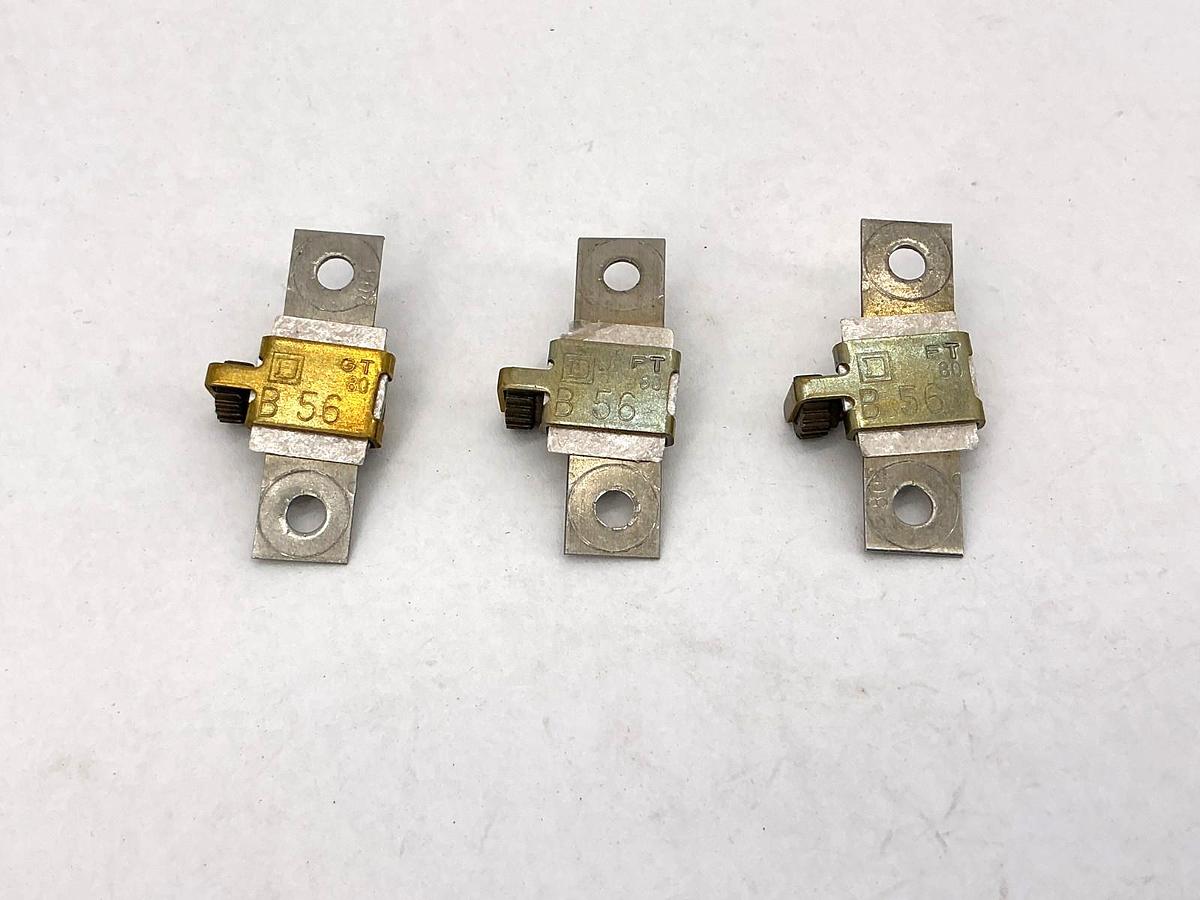 Used Lot of 3 Square D B56 Overload Relay Thermal Unit