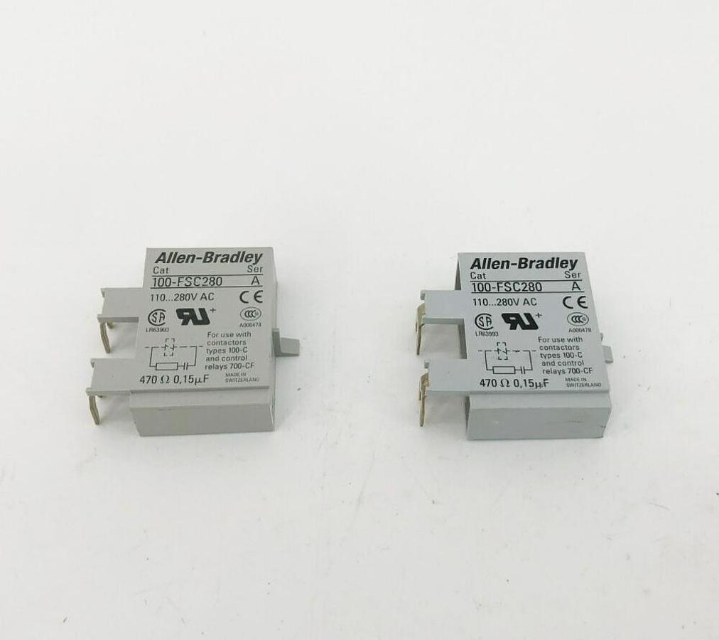 Used Lot of 2 AB Allen Bradley 100-FSC280 Ser. A Surge Suppressors 110-280VAC