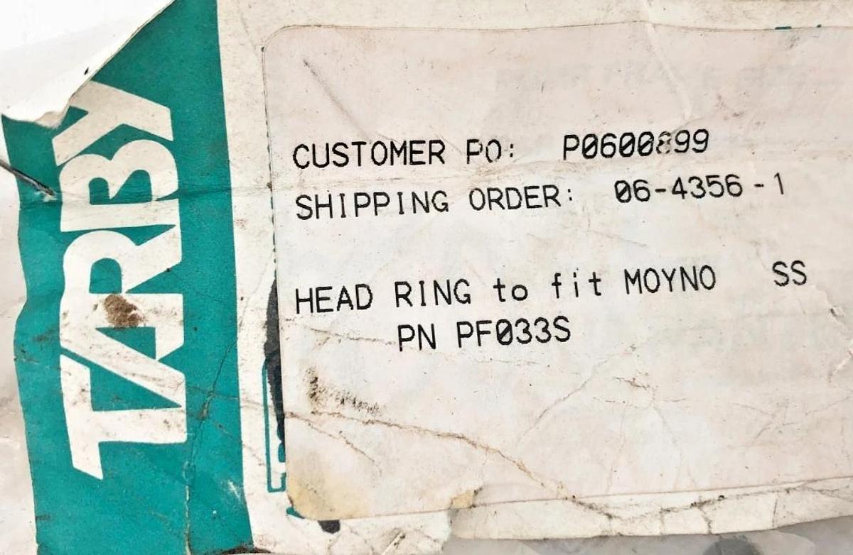 New Tarby PF033S Head Ring Stainless Steel for Moyno - No Box