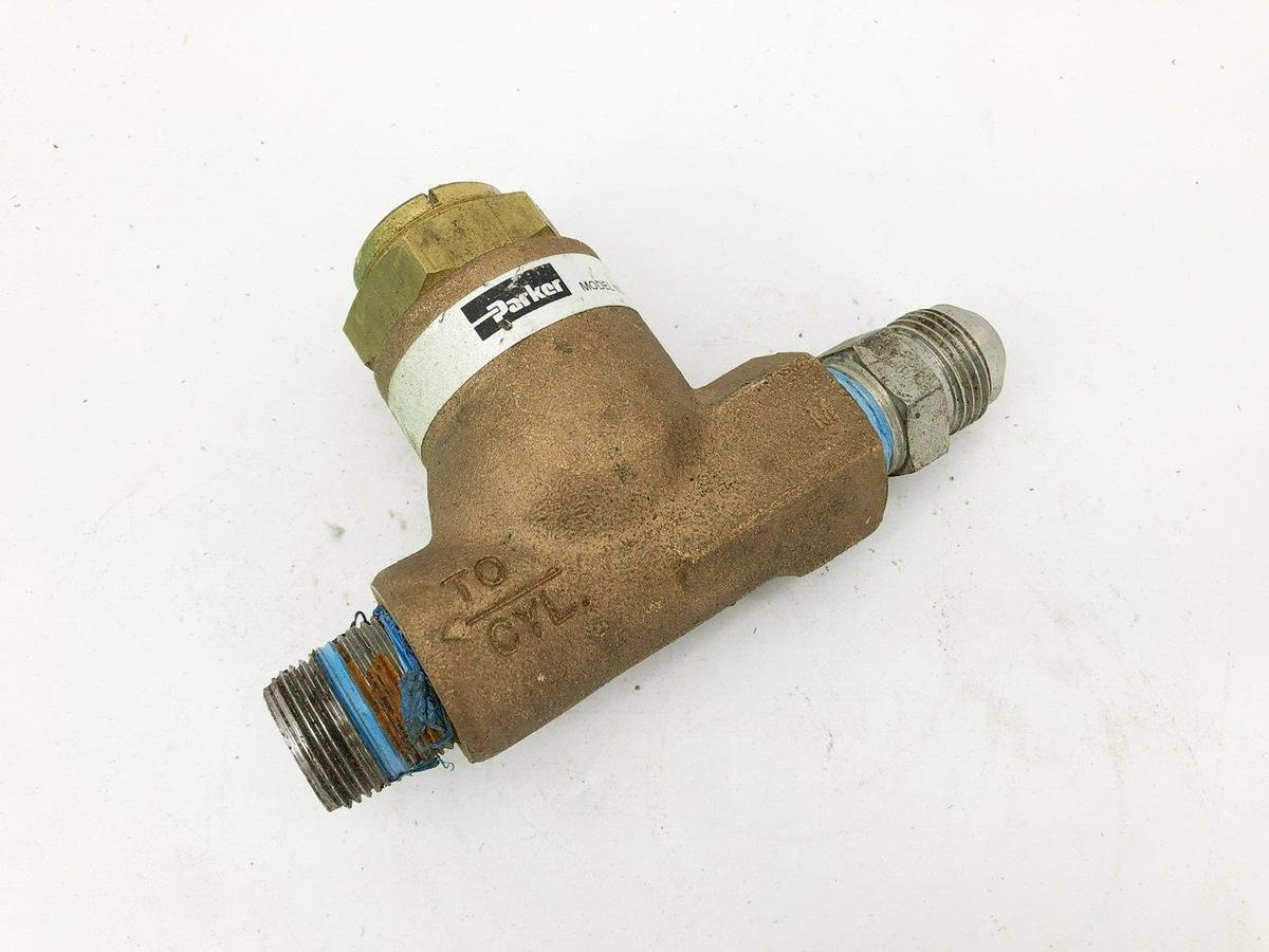 Used Parker 032500519 Flow Control Valve 3/4" NPT 250psi Brass