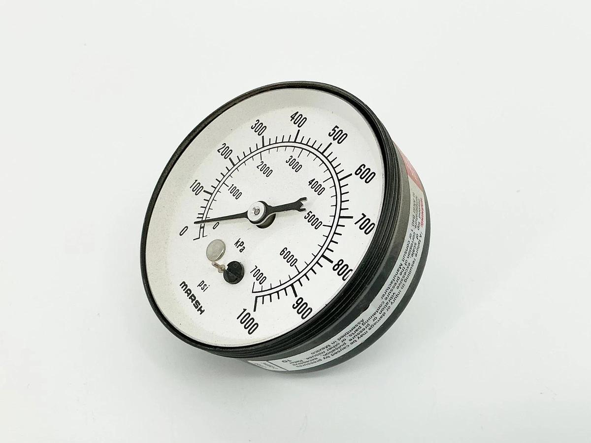 New Lot of 2 Marsh Instrument Co. J5772 Pressure Gauge 2.5" 1/4CB 1000PSI