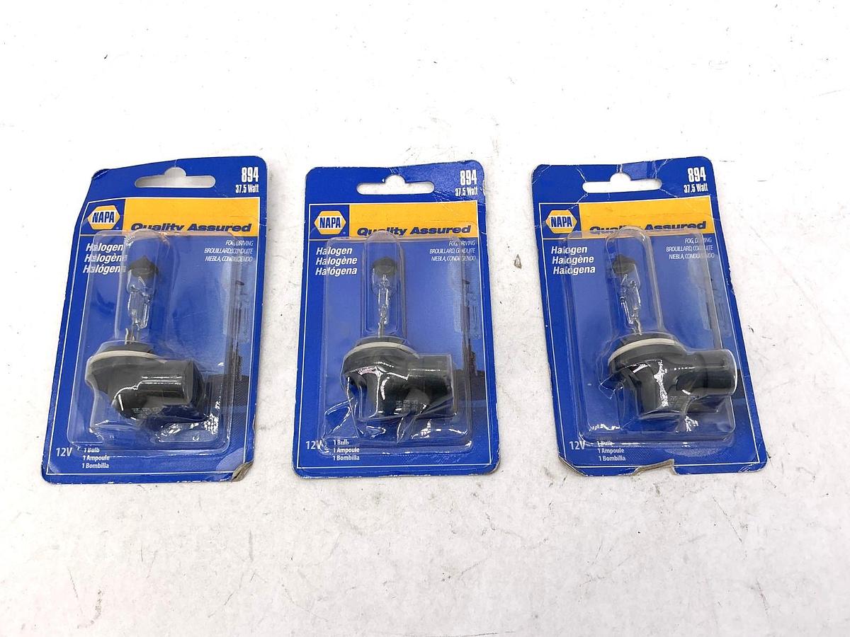 Lot of 3 New Napa BP894 Halogen Replacement Bulb 12V 37.5-Watt