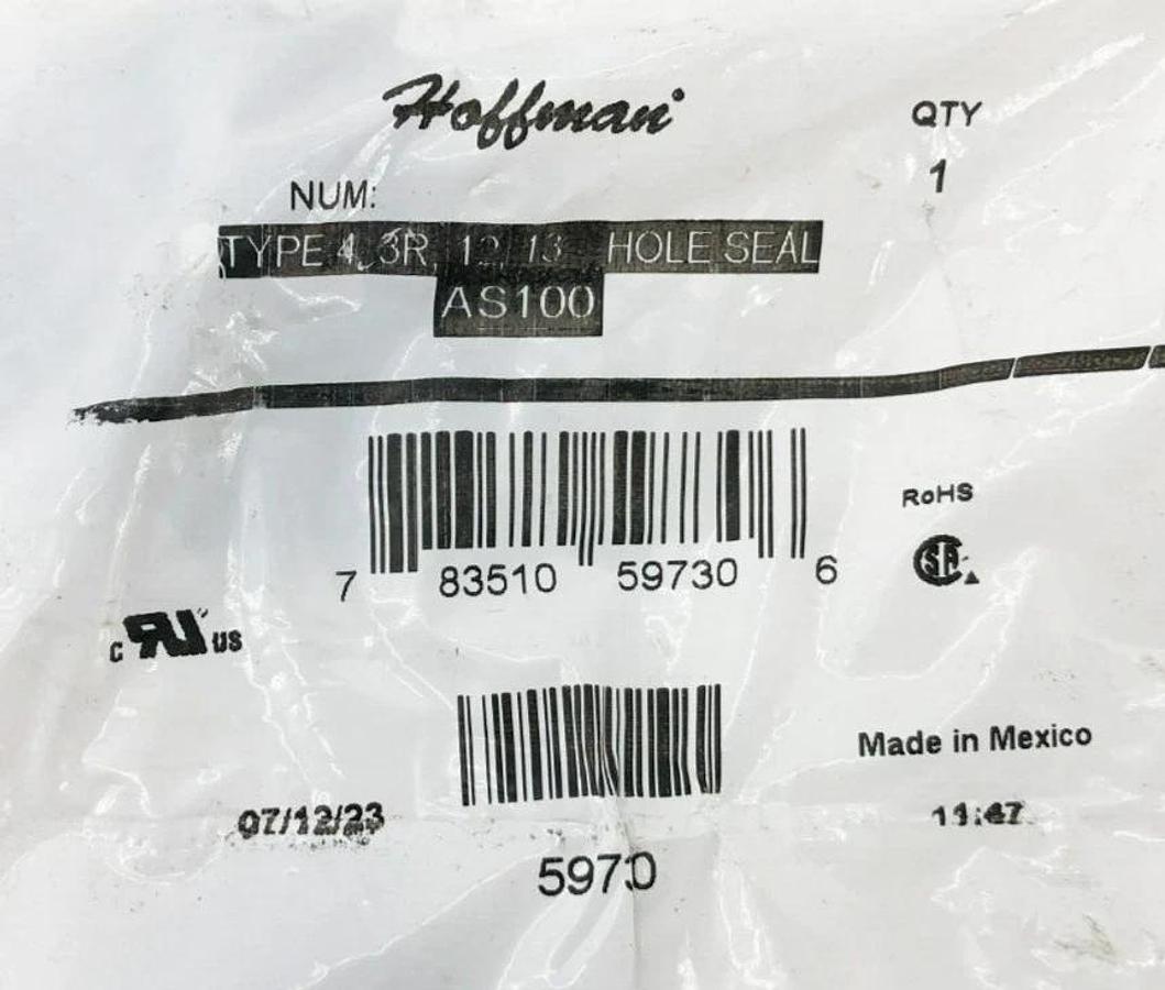 Lot of 2 New Hoffman AS100 Hole Seals 1" Conduit Steel 59730 Type 4 3R 12 13