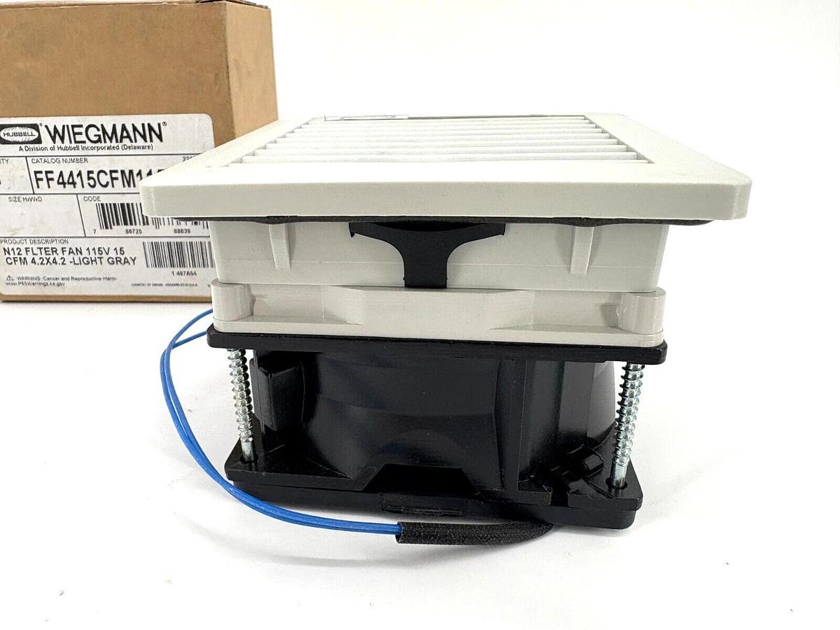 New Hubbell Wiegmann FF4415CFM115VG Filter NEMA 12 Filter Fan 115V 15CFM