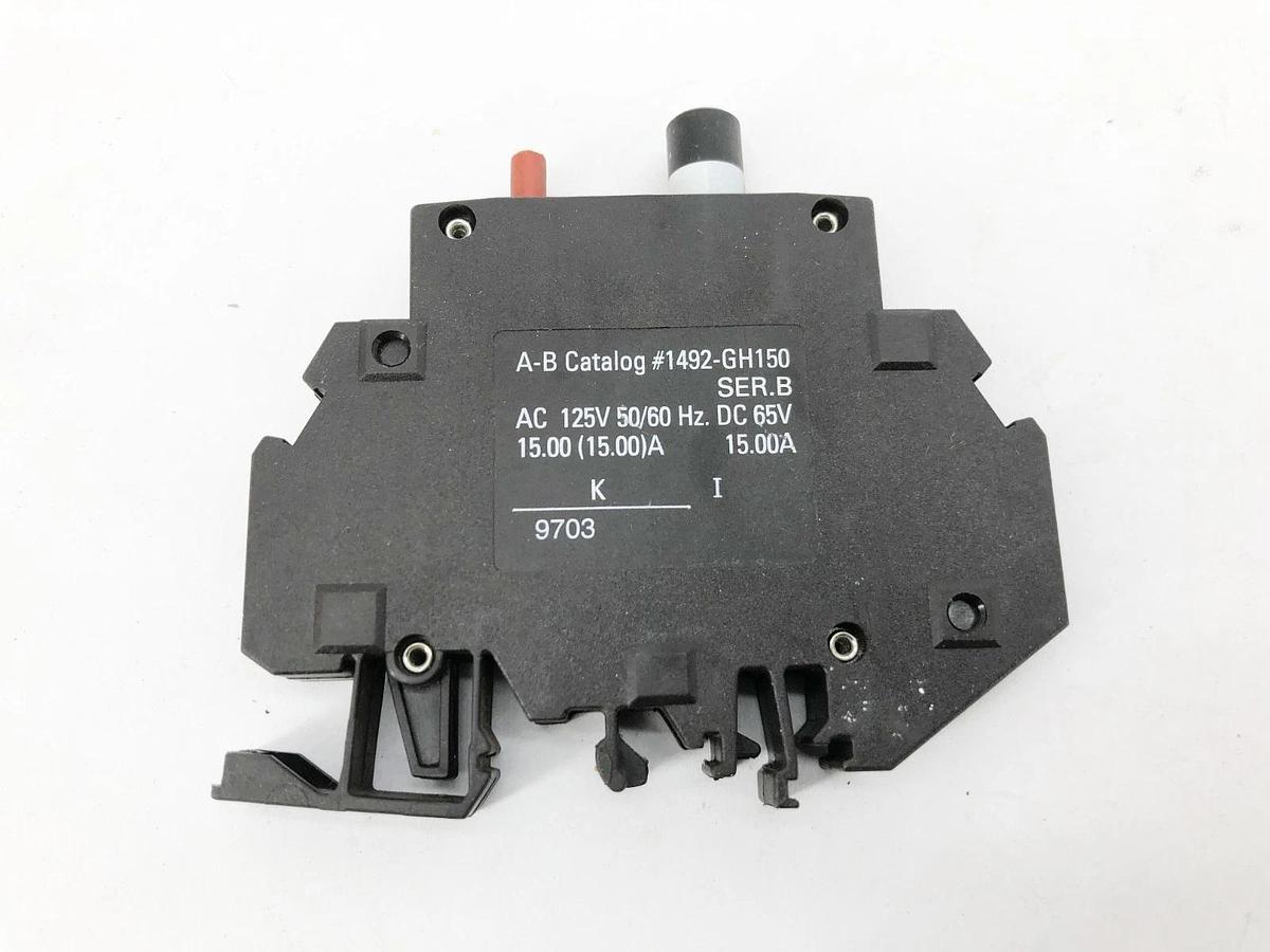 New Allen-Bradley 1492-GH150 Ser. B Circuit Breaker 15A 125VAC 65VDC - No Box