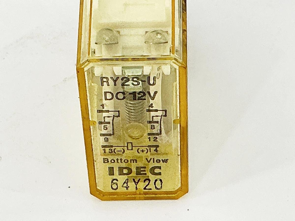 New Lot of 2 IDEC RY2S-UDC12V Relay 12VDC 3A 8Pin - No Box