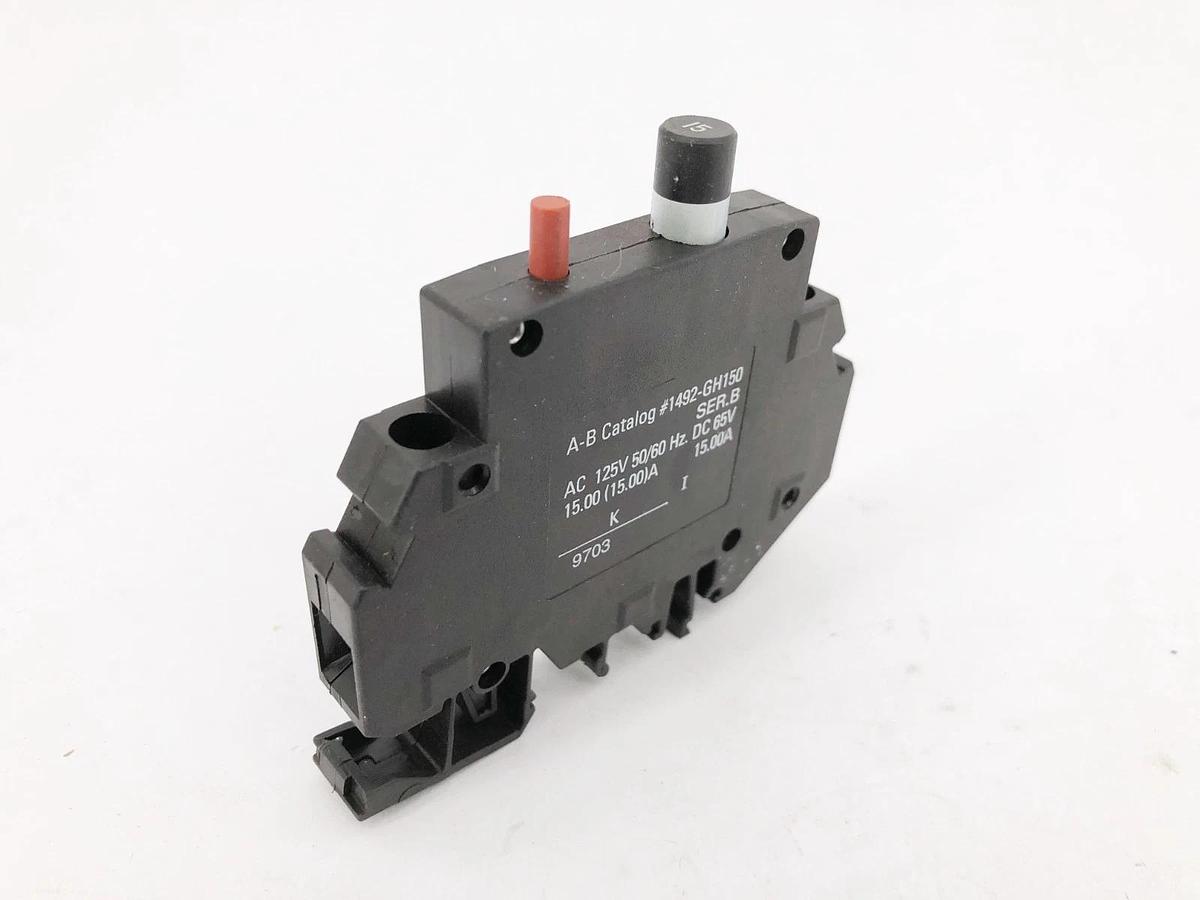 New Allen-Bradley 1492-GH150 Ser. B Circuit Breaker 15A 125VAC 65VDC - No Box