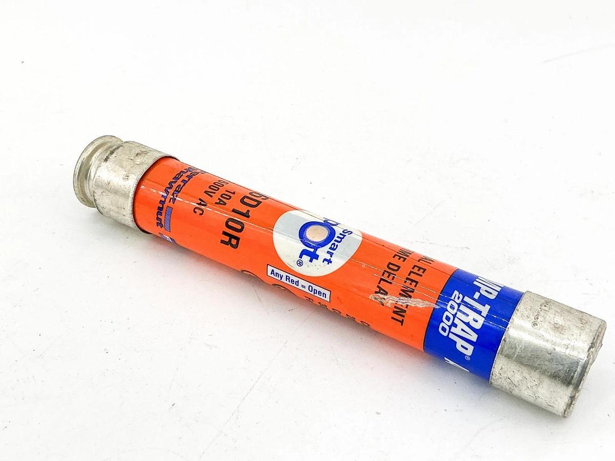 New Ferraz Shawmut A6D10R Duel Element Time Delay Fuse 10A 600V Class RK1