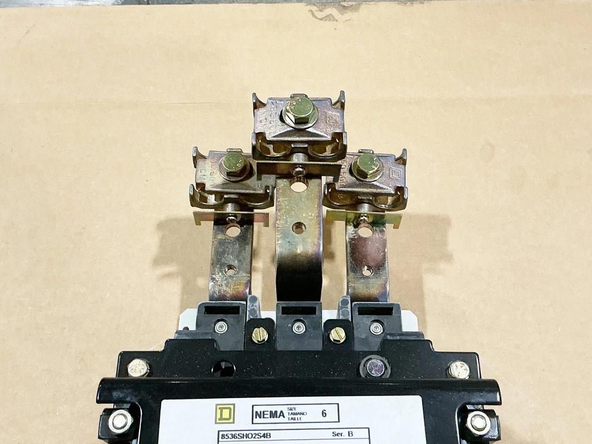 New Square D 8536SHO2S4V02B Starter NEMA Size 6 110/120V 50/60Hz Coil Ser. B