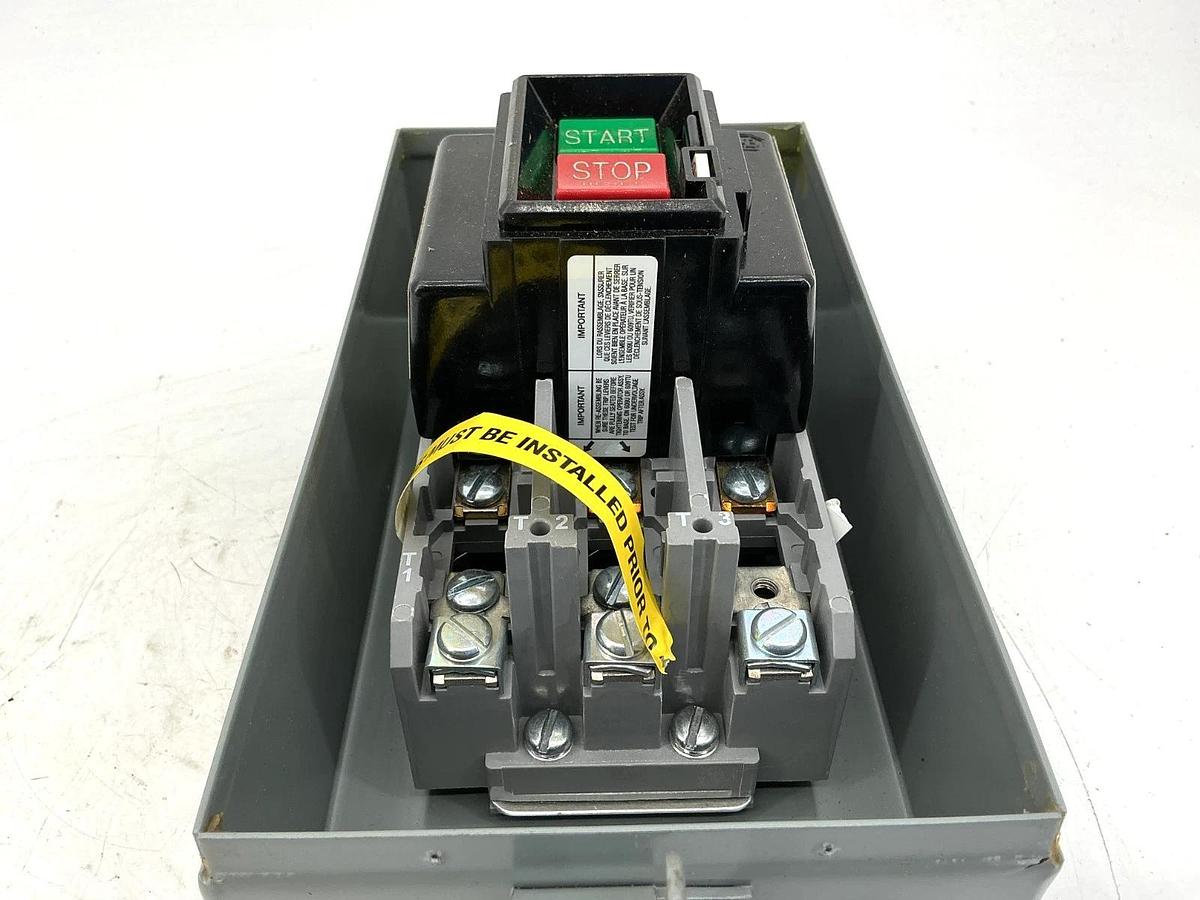New Allen Bradley 609-BJW Ser K AC Manual Starter Pushbutton Size 1 3PH 600VAC