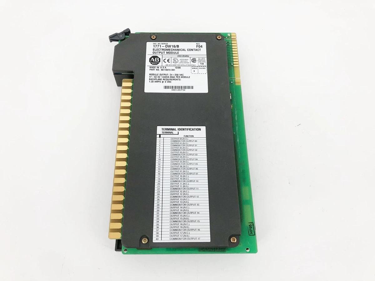 Used Lot of 4 Allen Bradley 1771-OW16 Ser. B Electromechanical Contact Output Modules
