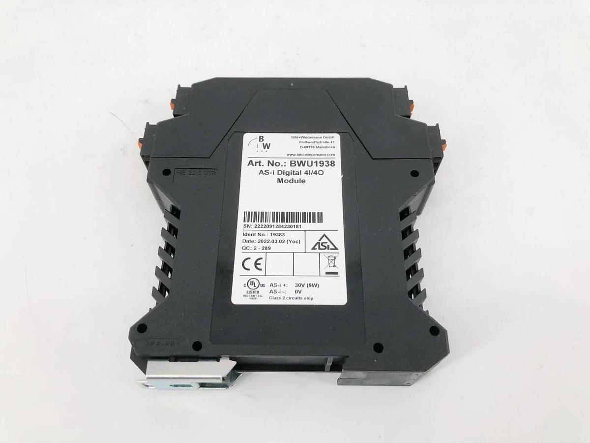 New Bihl+Weidemann BWU1938-NTP ASi Digital 4I/4O Module IP20 22.5mm 19383