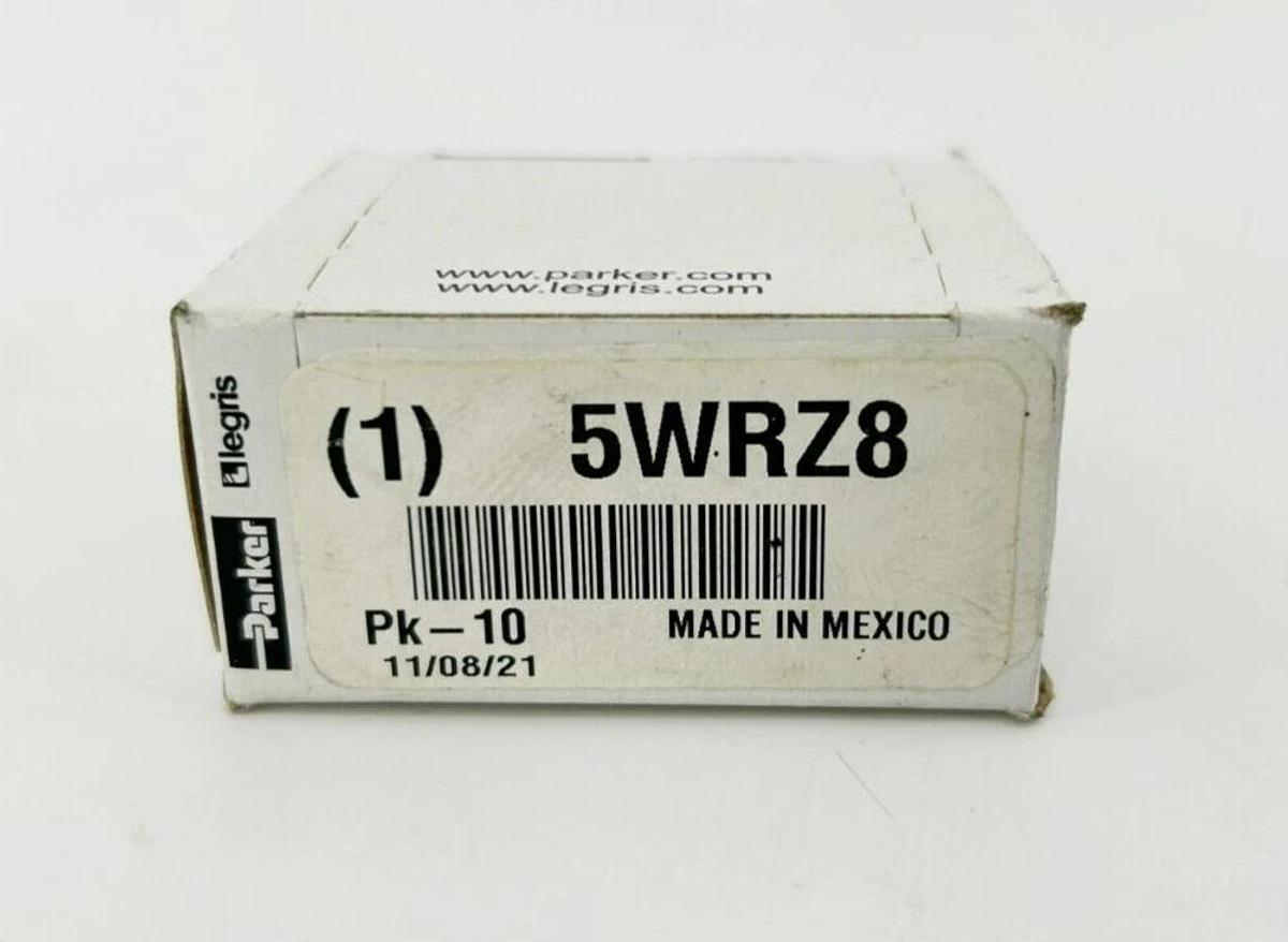 Box of 10 New Parker 5WRZ8 Male Connectors, 6mm Tube OD, 1/8 in Pipe Size