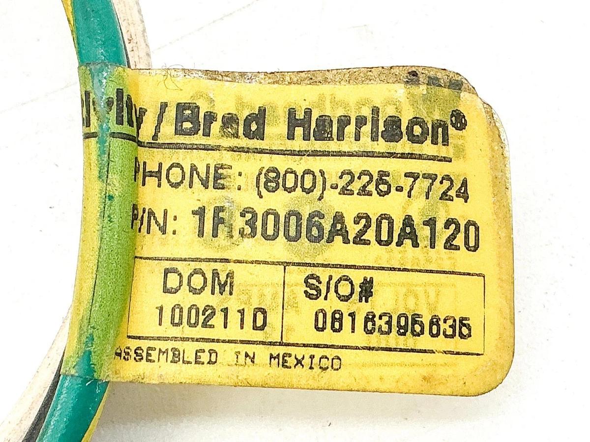 New Lot of 2 Brad Harrison 1R3006A20A120 Cordset 600V 1300130202 40909- No Box