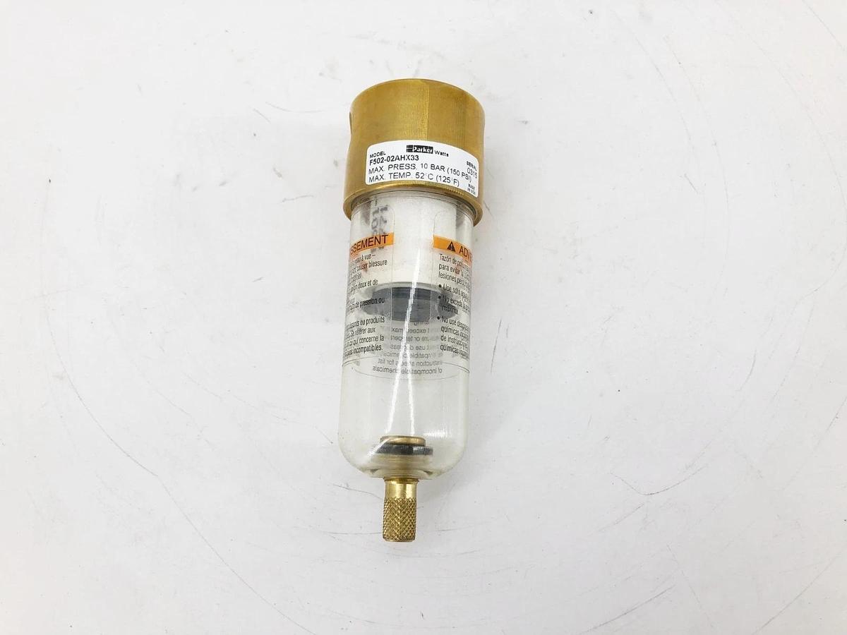 New Parker F502-02AHX33 Miniature Filter 1/4" 150psi