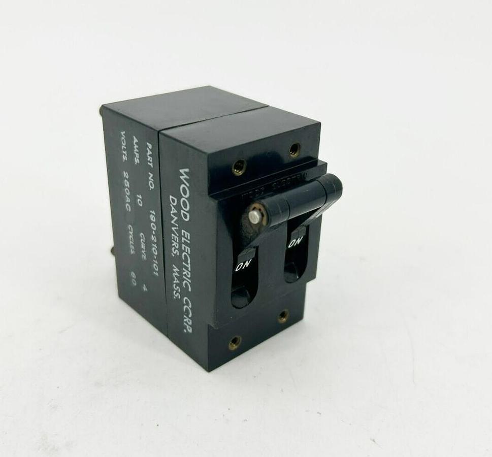 Used Wood Electric 190-210-101 Circuit Breaker 10A 250VAC