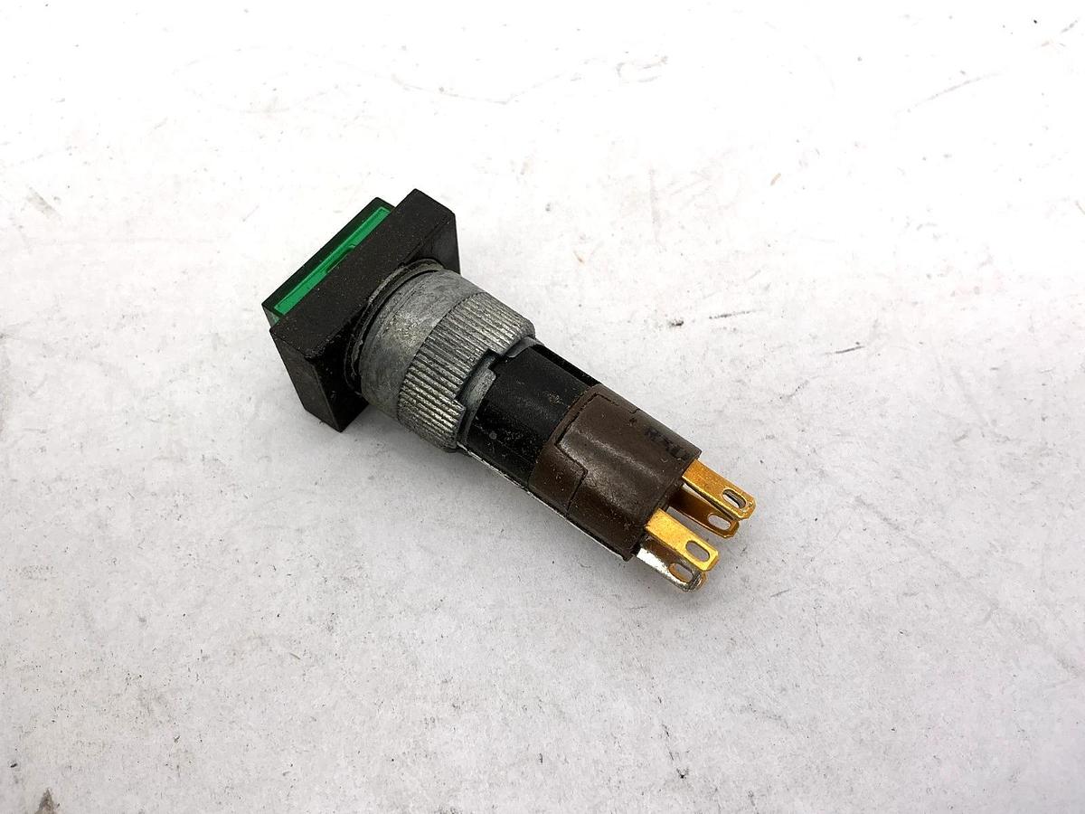 Used Lot of 3 Allen Bradley 800A-M Ser B Momentary Contact Pushbutton Rectangle Green