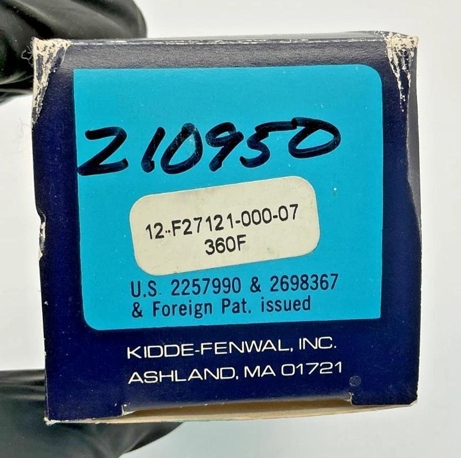 New Fenwal 12-F27121-000-07 Detect-a-Fire Temperature Sensor 360F 5A 125VAC
