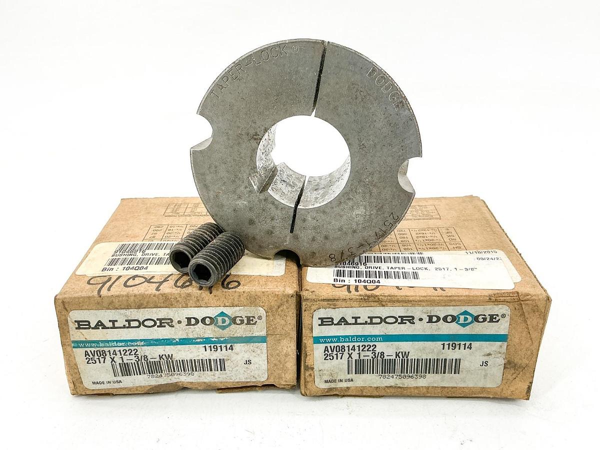 New Lot of 2 Dodge 2517X1-3/8-KW Taper-Lock 1-3/8" Bore 119114