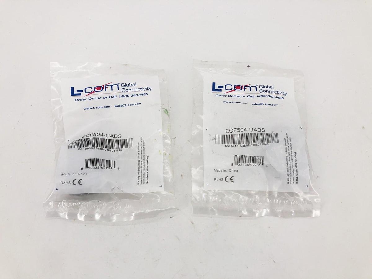 Lot of 2 New L-Com ECF504-UABS Adapters USB-A To USB-B