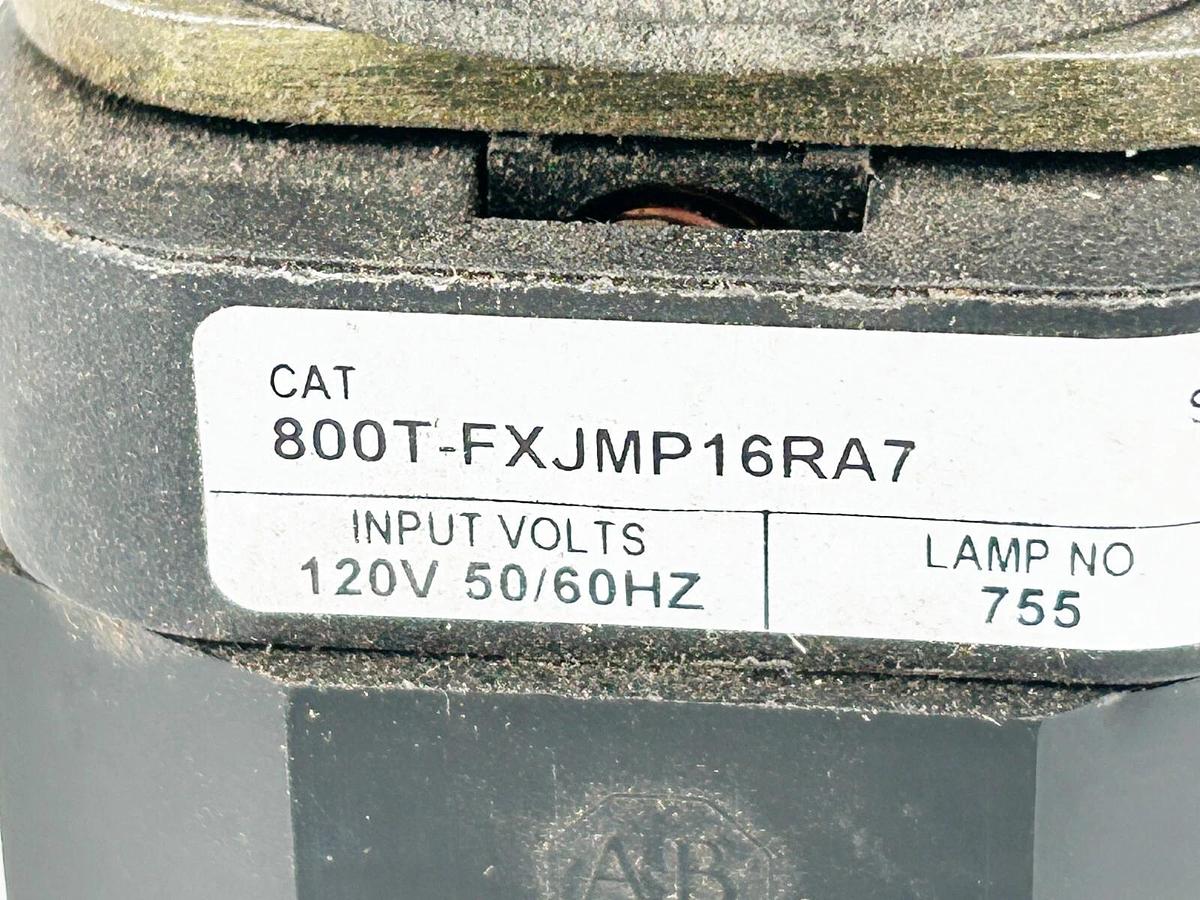 Used Allen Bradley 800T-FXJMP16RA7 Pushbutton 30mm Illuminated Red 3 Position