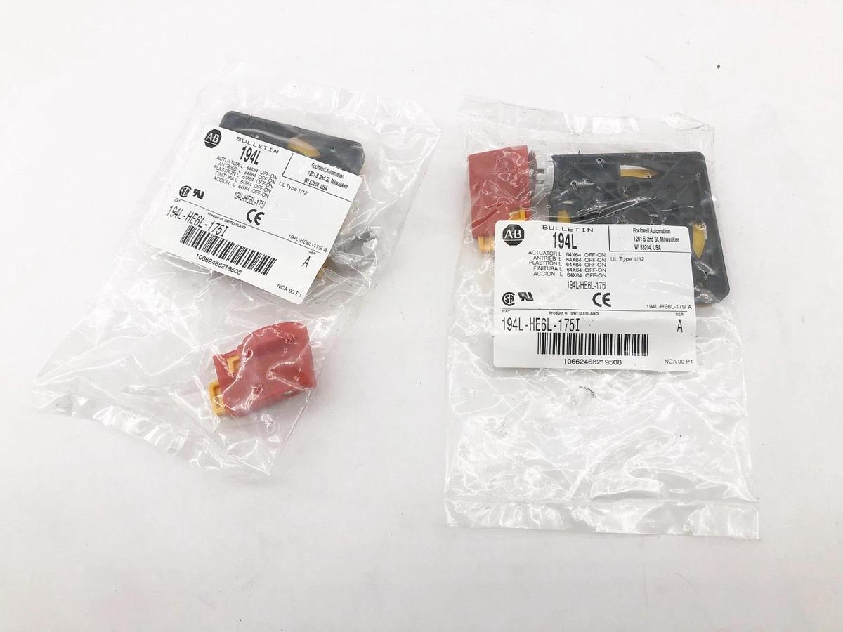 Lot of 2 New Allen Bradley 194L-HE6L-175I Ser. A Actuators 64X64 OFF-ON
