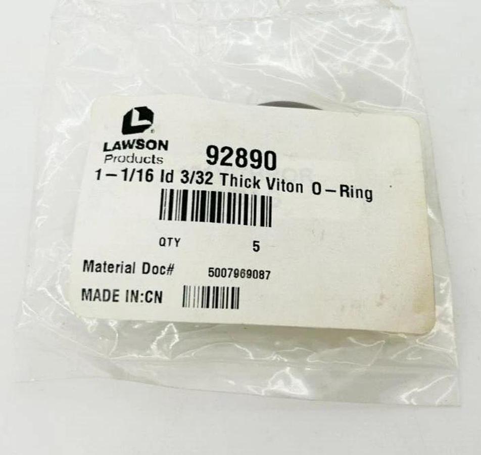 Lot of 15 New Lawson 92890 Viton O-Rings, 1-1/16 ID, 3/32 Thick