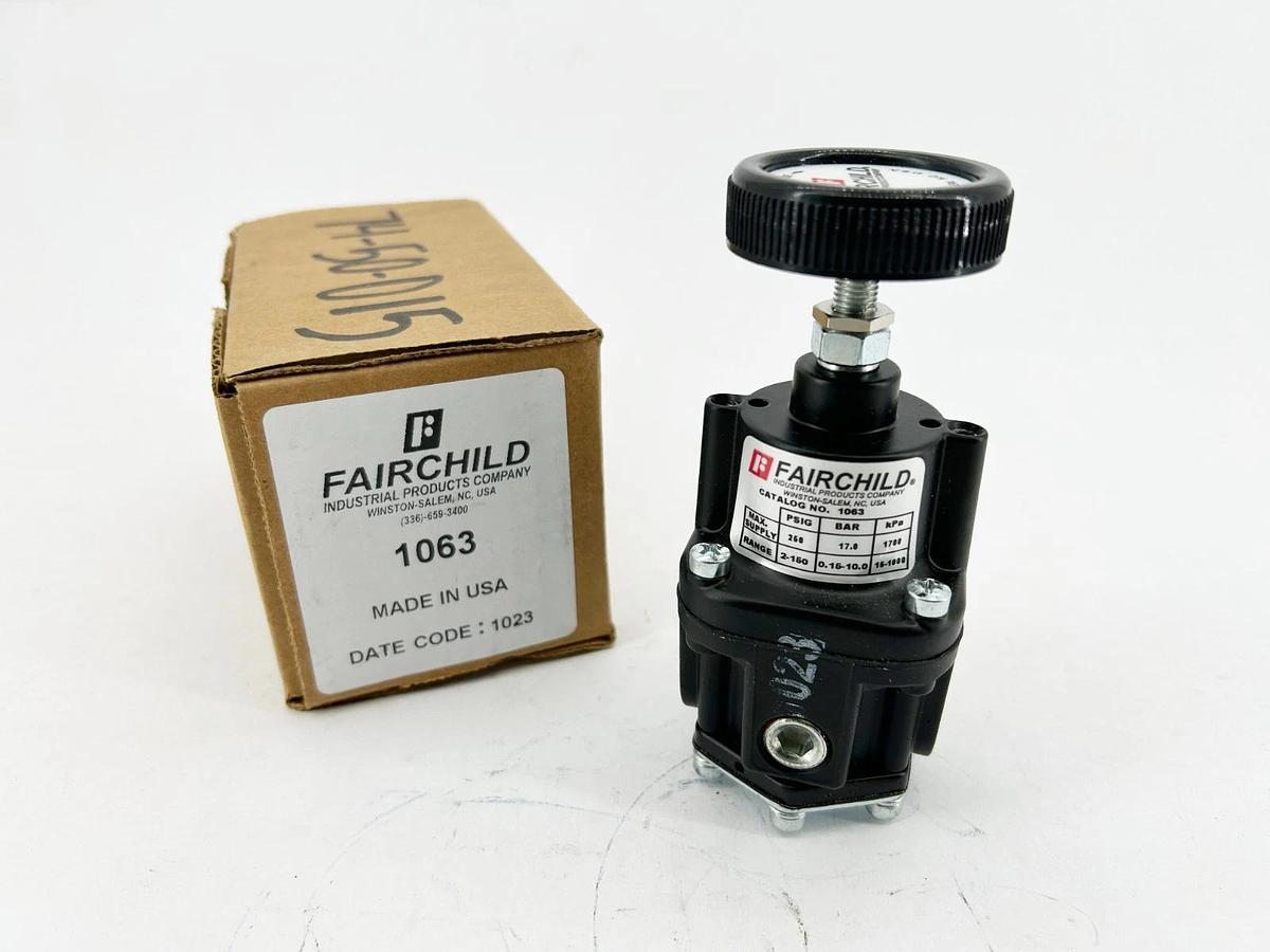 New Fairchild 1063 Pneumatic Regulator 2-150psi 250psi Max 3/8" NPT