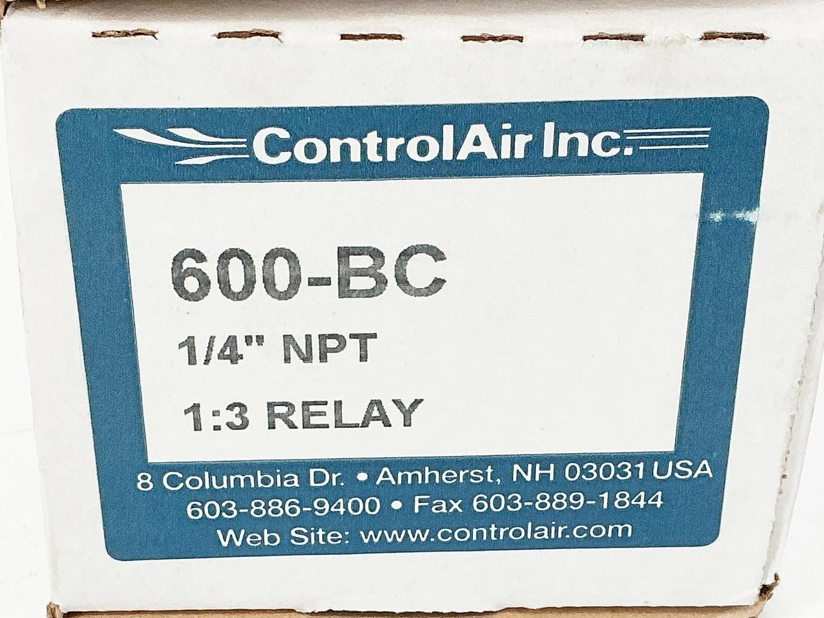 New Controlair Inc 600-BC Volume Booster Relay 1:3 Ratio 1/4NPT