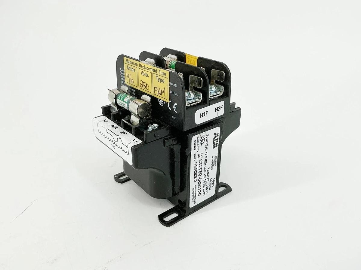 Used ABB CCT50-600/120 Transformer Torque Terminals To 16"LB 50VA 600V