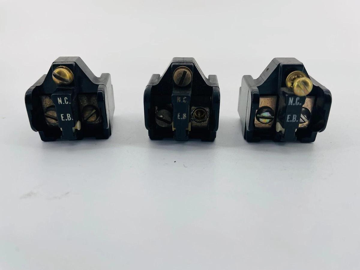 Used Lot of 3 Allen Bradley Auxiliary Contact 1495-G1 1495-G0 1495-G3 600V Ser L