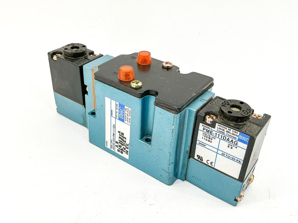 New Mac Valve 6223C-000-PM-111DA Solenoid Valve 160PSI 110/120V 6.8W - No Box