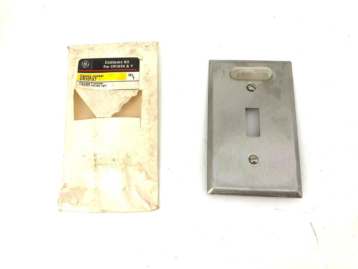 New GE General Electric CR101X7 Flush Plate With Indicator Pilot Light