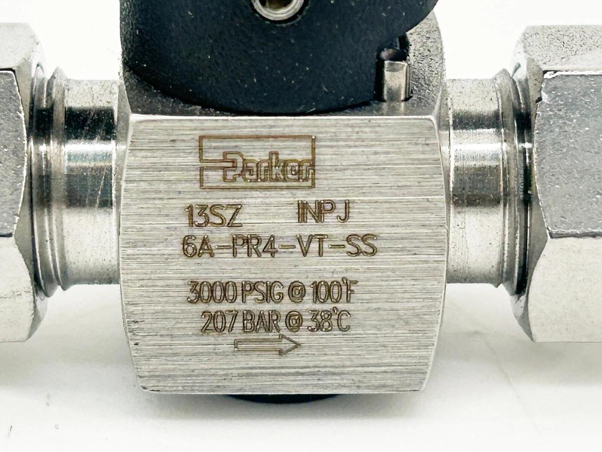New Parker 6A-PR4-VT-SS Rotating Plug Valve 3/8" Stainless