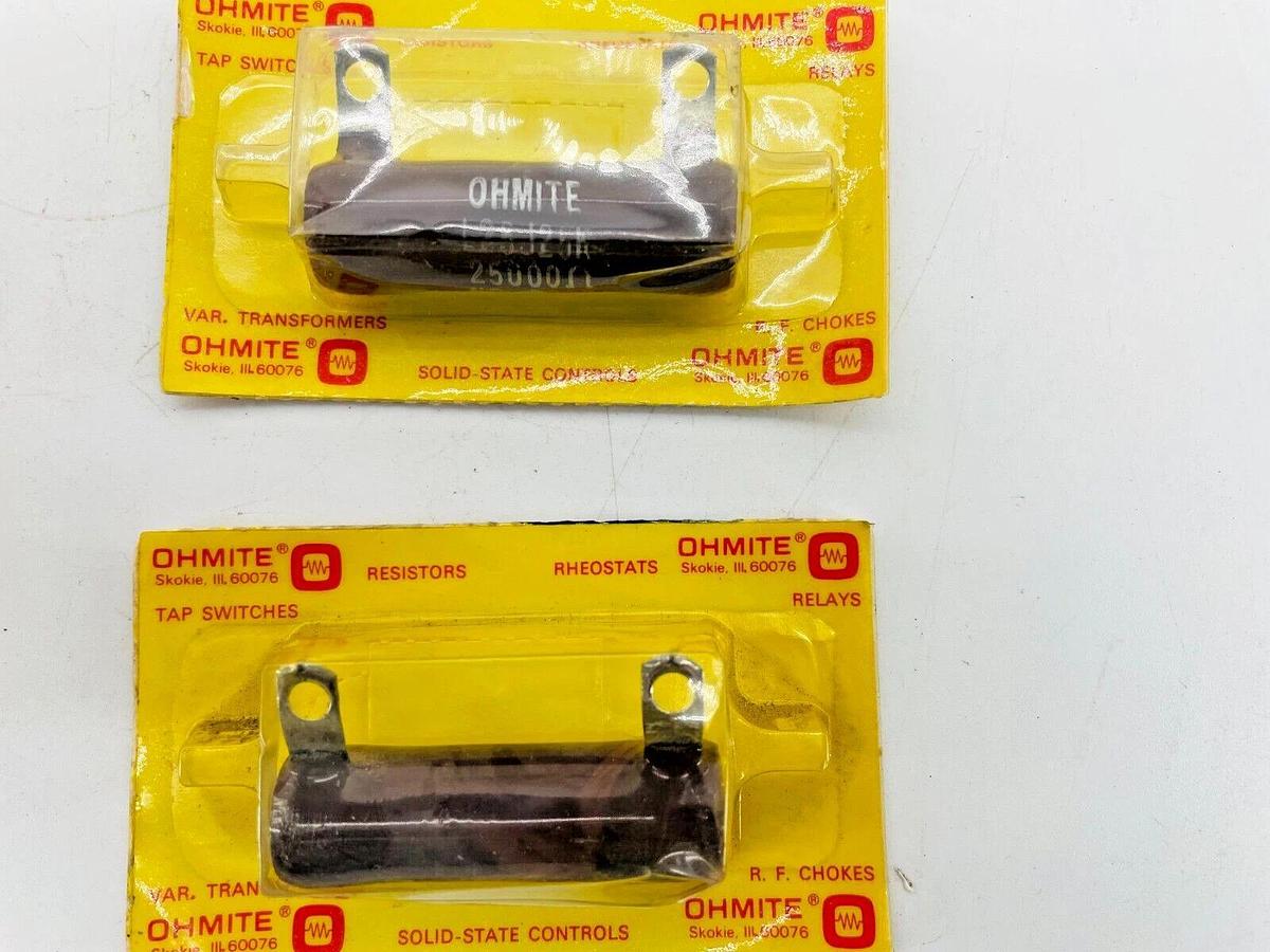 Lot of 4 New Ohmite Resistors D50K50R L50J75R L25J25K